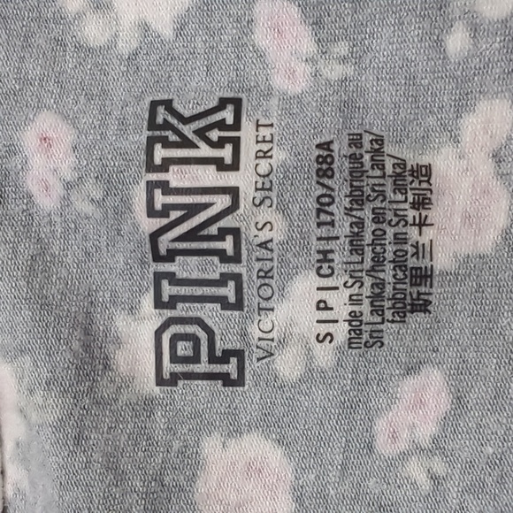 VS Pink Black Floral Print Bodysuit - Picture 3 of 5